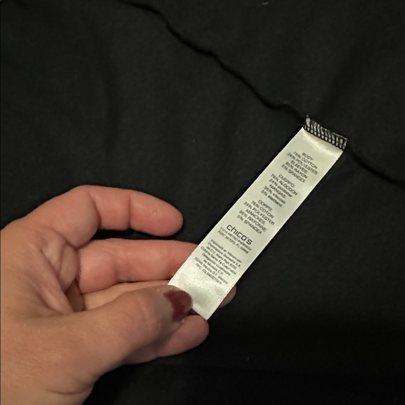 Zenergy by Chicos Black Hooded Open Cardigan size 3 - Picture 4 of 8